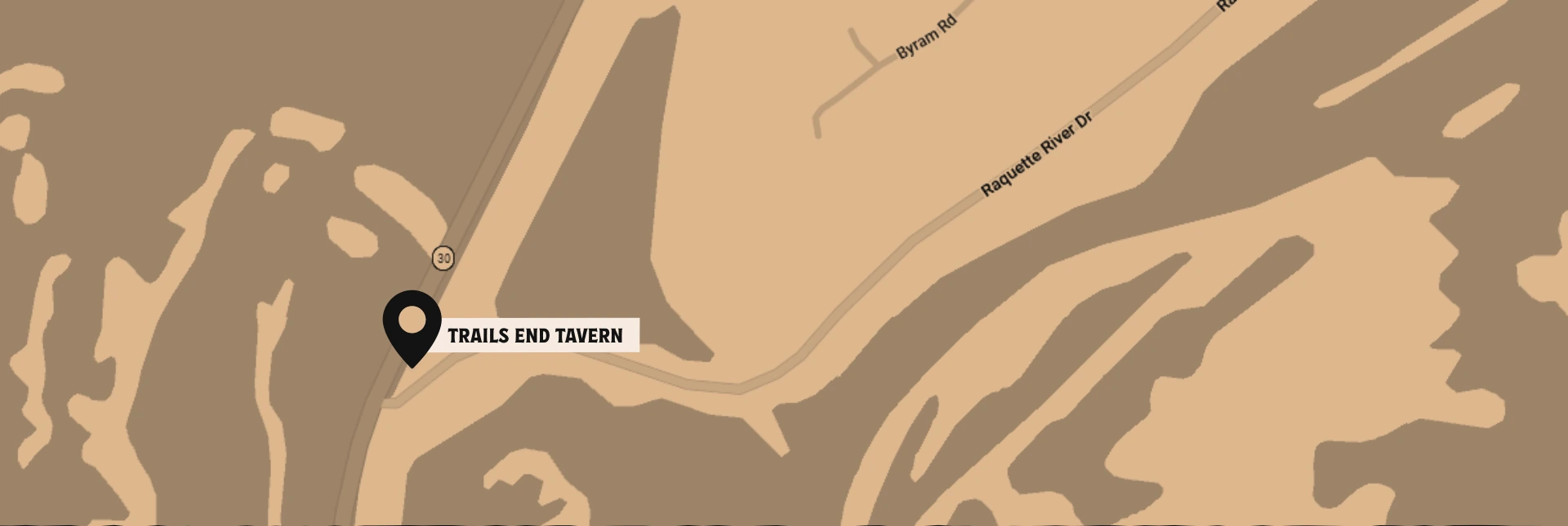 Trails End Tavern on State Route 30 beside Big Tupper Lake