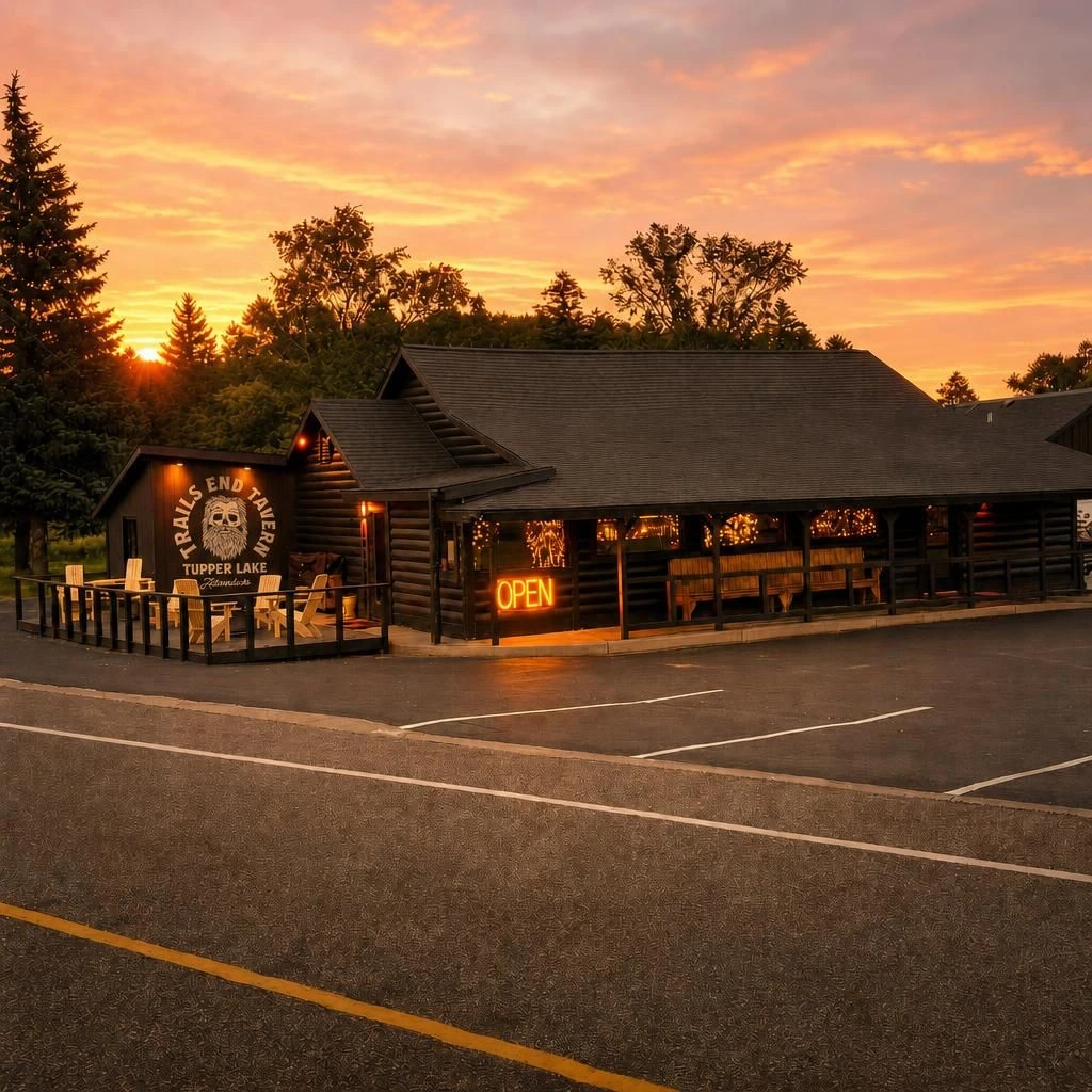 Trails End Tavern at sunset